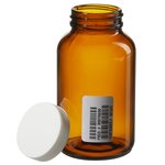 Encajadoras de vidrio ámbar de boca ancha I-Chem&trade; con cierre