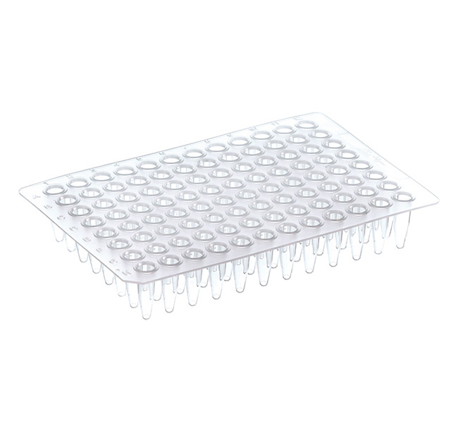 Placa de PCR, 96 pocillos, sin faldón