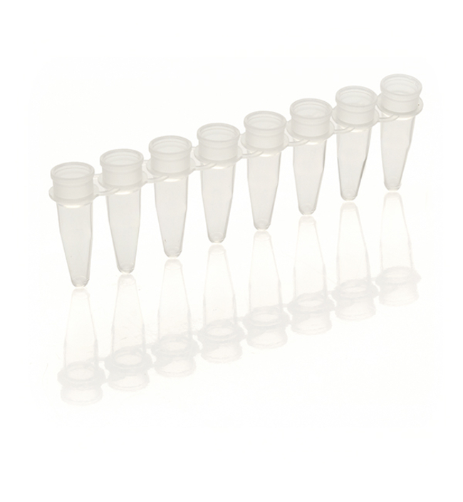 Tubos y tapones planos, tiras de 8